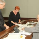 judge and lawyers.